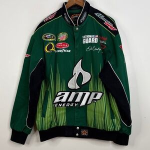 Dale Earnhardt Jr Racing Jacket Mens Large Green Amp Energy Nascar JR Nation